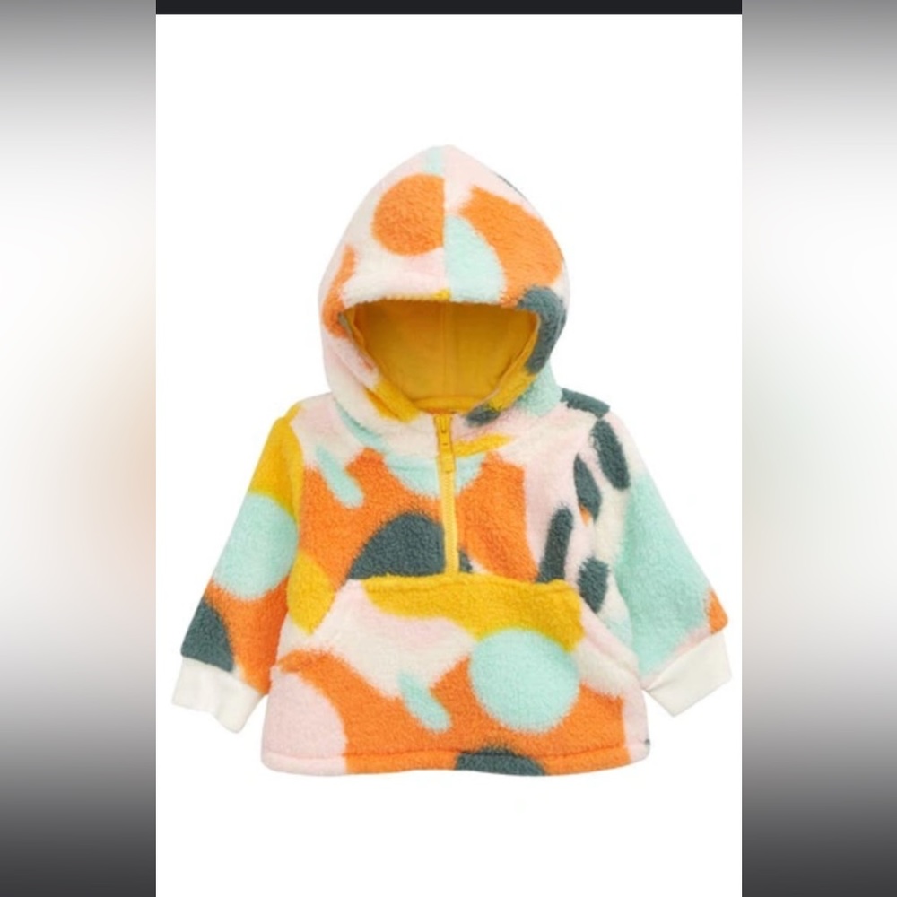 Open Edit -  Baby Fleece Hoodie In Ivory Cloud Fun Camo - 18M